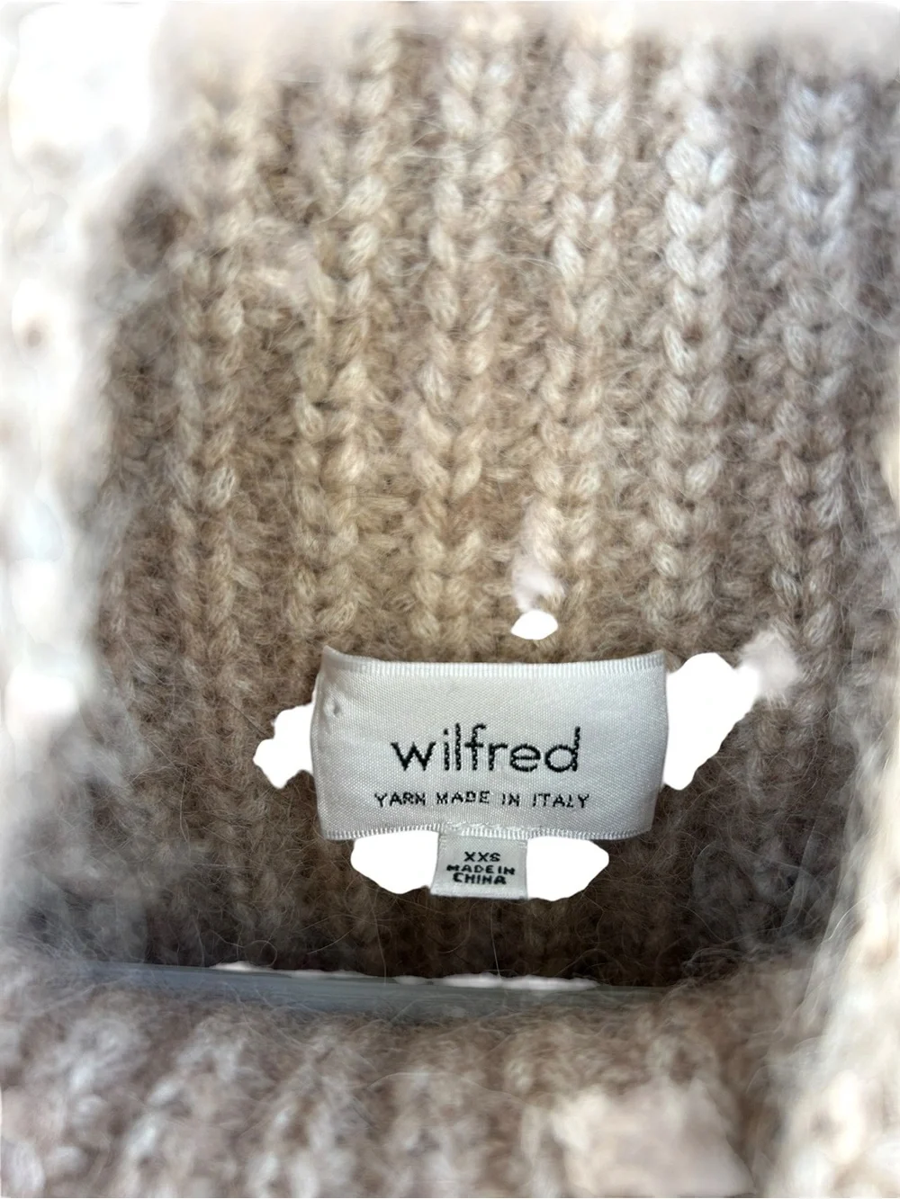 Aritzia Wilfred Durandal Sleeveless Mockneck Sweater - Size XXS - Italian Wool